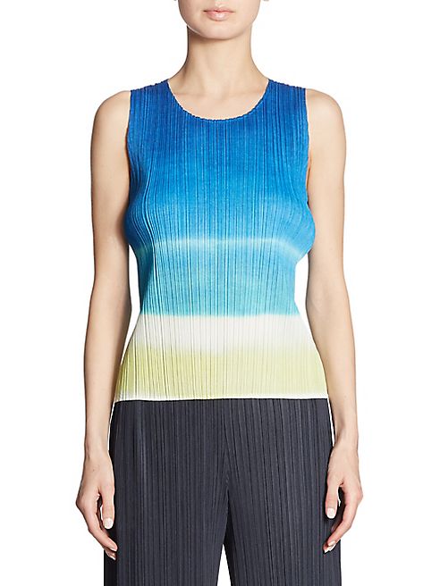 Pleats Please Issey Miyake - Striped Tank Top