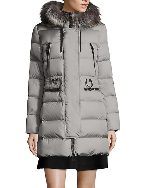 Moncler - Aphrotiti Removable Fox Fur Puffer Coat