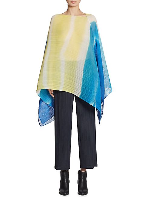 Pleats Please Issey Miyake - Watery Striped Cape