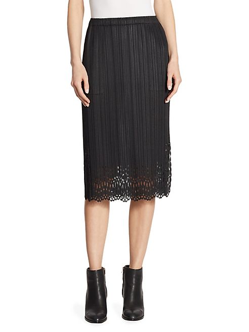 Pleats Please Issey Miyake - Lace Hem Skirt