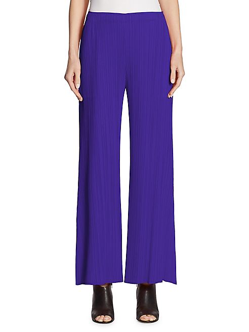 Pleats Please Issey Miyake - Wide Leg Slit Pants