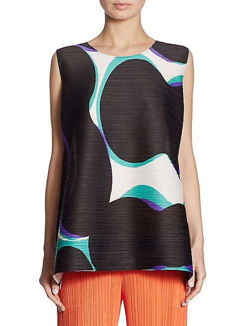 Pleats Please Issey Miyake - Bean-Print Tank Top