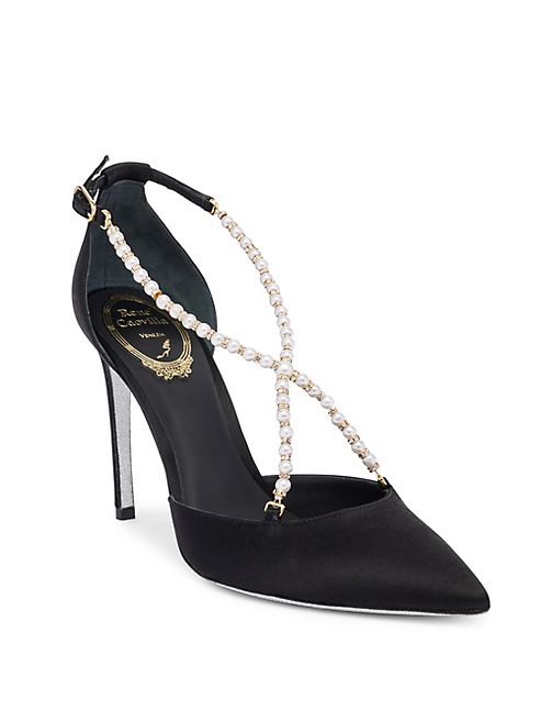 Rene Caovilla - Satin d'Orsay Pumps