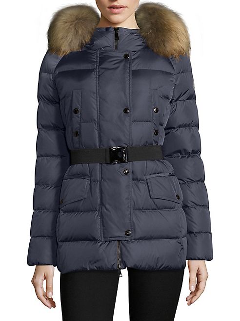 Moncler - Clio Removable Fox Fur Puffer Jacket