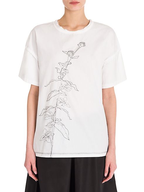 Jil Sander - Embroidered Cotton Tee