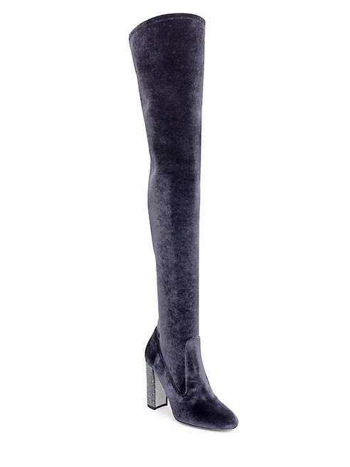 Rene Caovilla - Velvet Over-the-Knee Boots