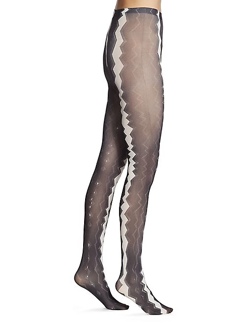 Pleats Please Issey Miyake - Zig Zag Tights