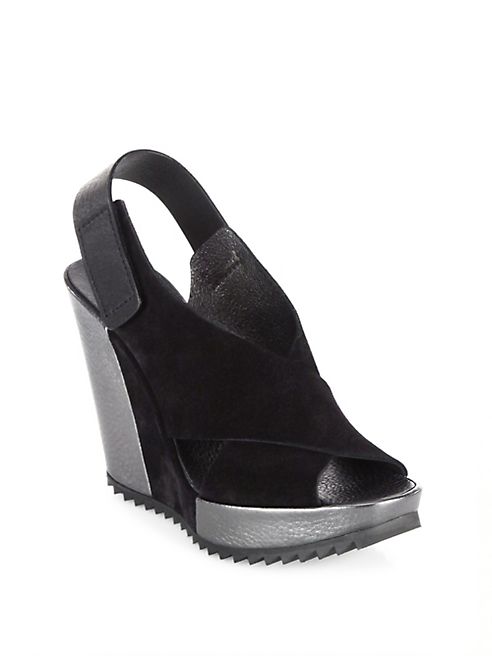 Pedro Garcia - Videl Castoro Lame Wedge Sandals