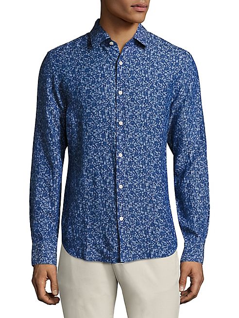 BONOBOS - Daisy-Print Premium Italian Cotton Shirt