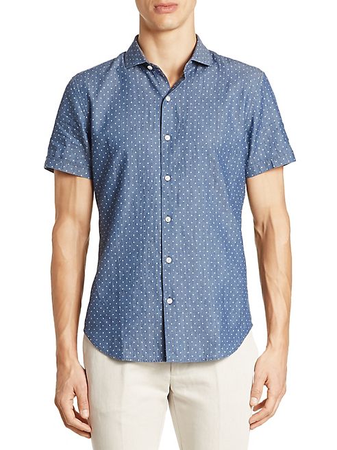 BONOBOS - Dotted Cotton Shirt