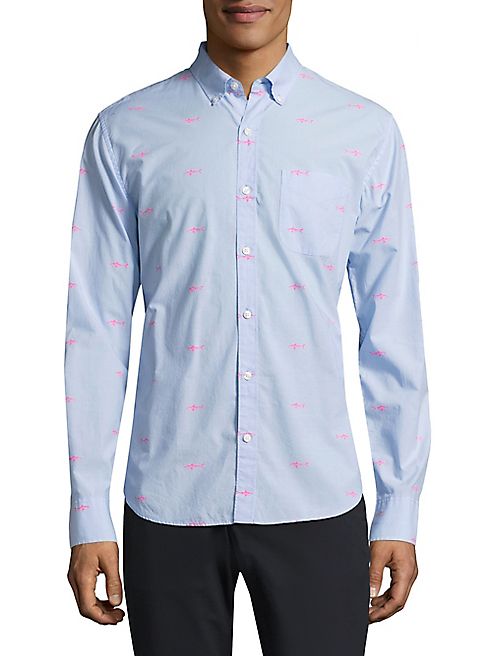 BONOBOS - Slim-Fit Shark-Print Shirt