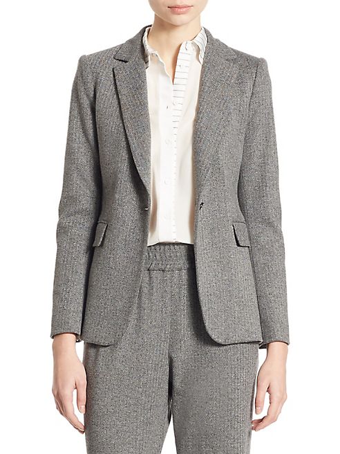 Alice + Olivia - Macey Herringbone Blazer