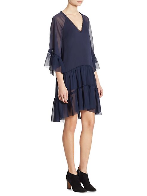 Alice + Olivia - Zoey Ruffled Tiered Tunic Dress