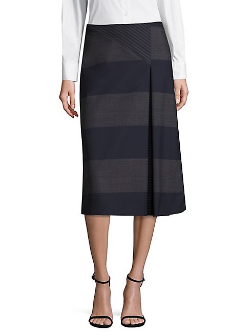 Piazza Sempione - Striped Midi Skirt