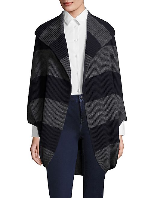 Piazza Sempione - Striped Open Front Cape