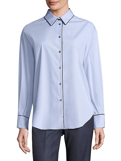 Piazza Sempione - Pipe-Trim Button-Down Shirt