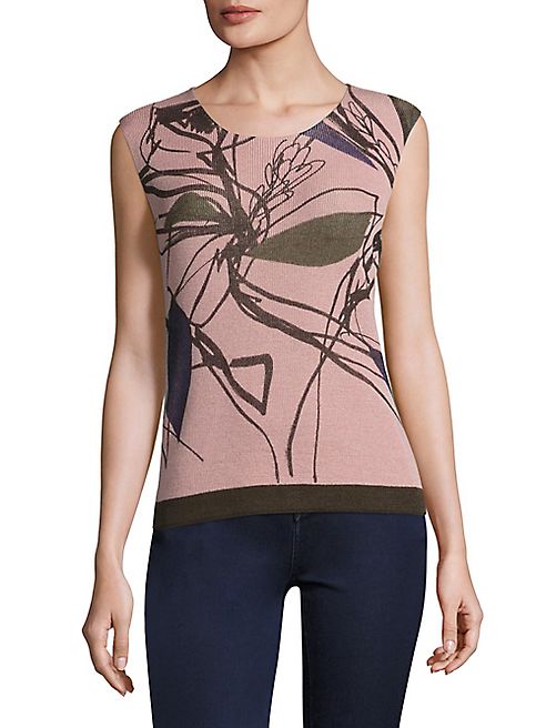 Piazza Sempione - Ribbed Printed Top