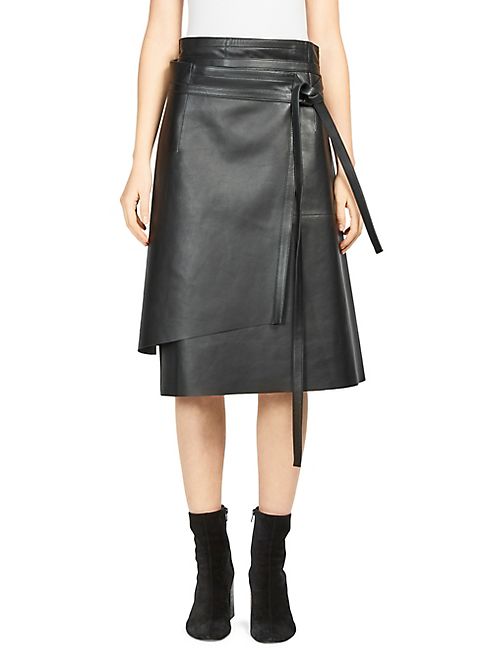 Acne Studios - Lakos Leather Wrap Skirt