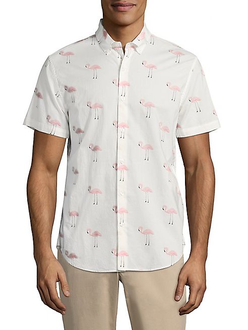 BONOBOS - Flamingo Print Slim-Fit Shirt