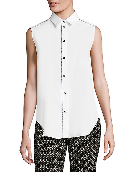 Piazza Sempione - Sleeveless Button-Down Top