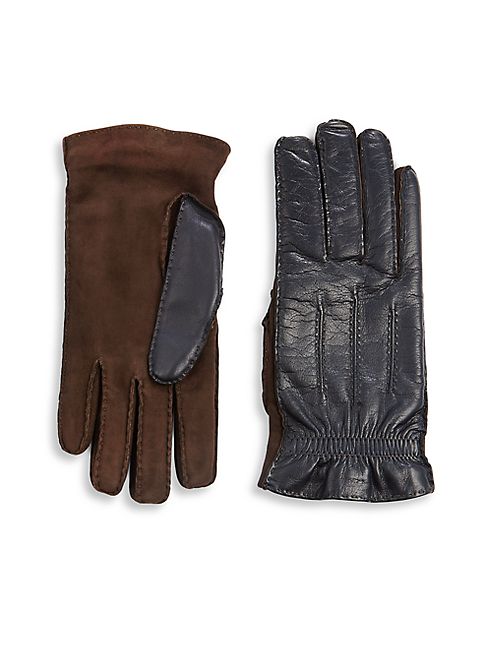 Brunello Cucinelli - Cashmere and Leather Gloves