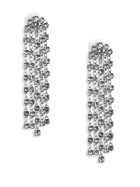 Oscar de la Renta - Crystal Tassel Clip-On Earrings