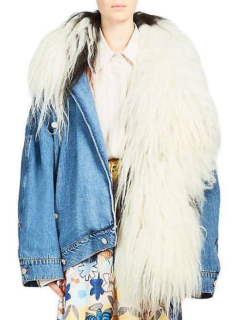 Acne Studios - Cotton Ched Fur Collar Jacket