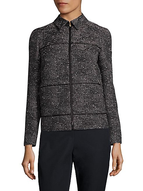 Lafayette 148 New York - Ryker Zip Front Textured Jacket