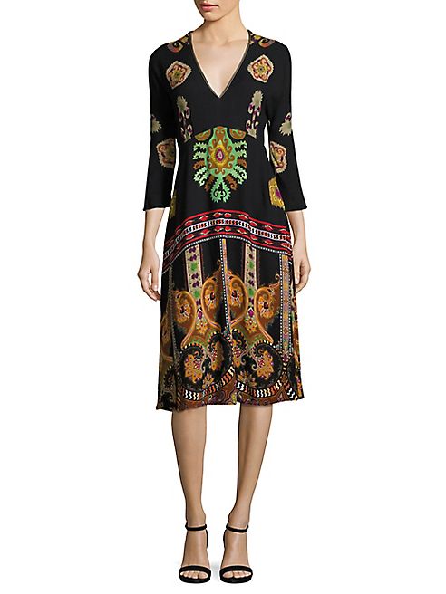 Etro - Paisley V-Neck Dress