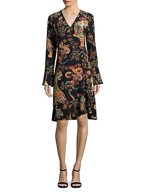 Etro - Silk Bell Sleeve Dress