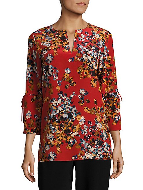 Lafayette 148 New York - Azalea Print Silk Sela Blouse