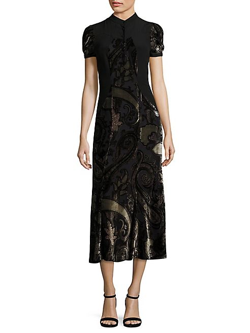 Etro - Velvet Paisley-Print Dress