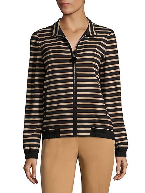 Lafayette 148 New York - Striped Bomber Jacket