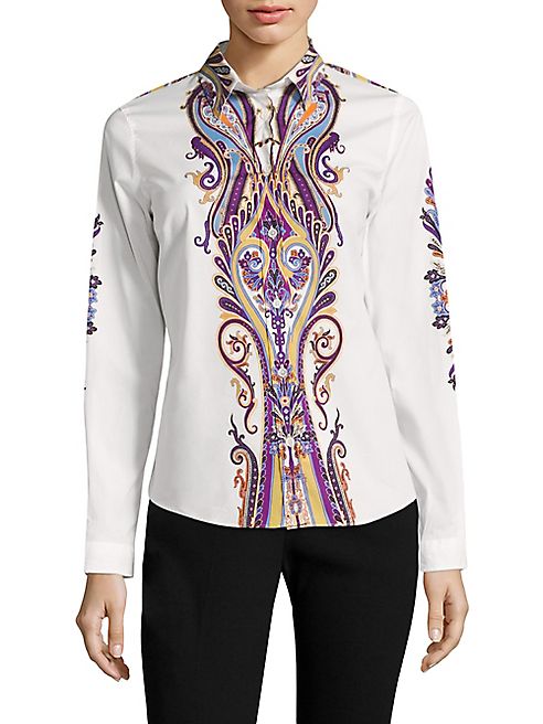 Etro - Paisley Cotton Poplin Shirt