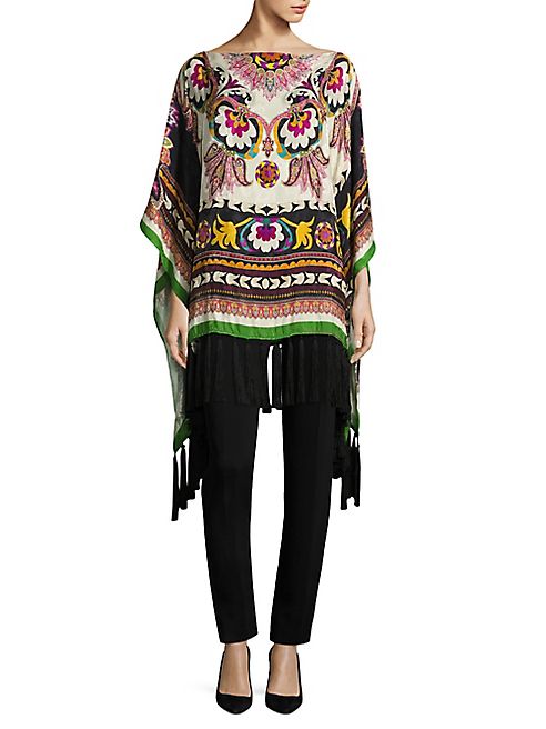 Etro - Silk Paisley Poncho