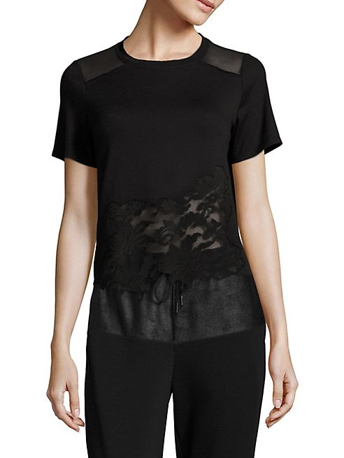 Elie Tahari - Viviana Mesh-Inset Tee