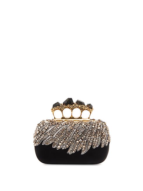 Alexander McQueen - Stone Knuckle Leather Clutch