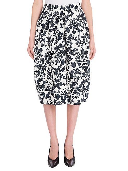 Jil Sander - Floral-Print Cotton Skirt