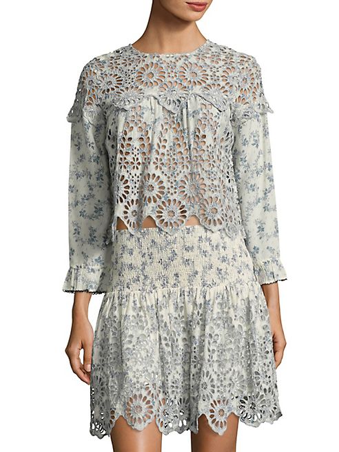 Ganni - Emile Broderie Anglaise Top