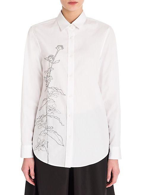 Jil Sander - Embroidered Cotton Shirt