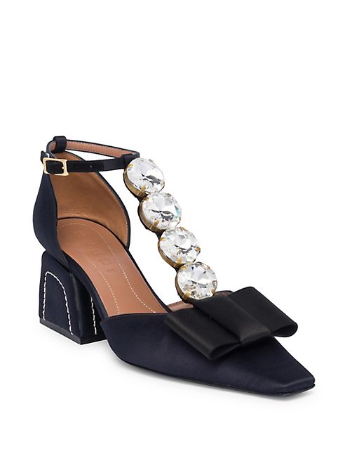 Marni - Crystal-Strap Leather Pumps