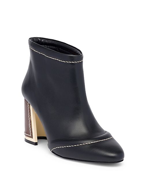 Marni - Block Heel Leather Booties