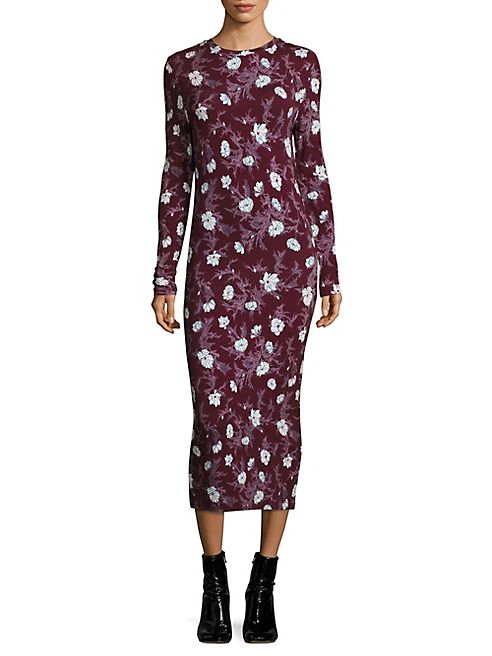 Carven - Long Jersey Floral Dress