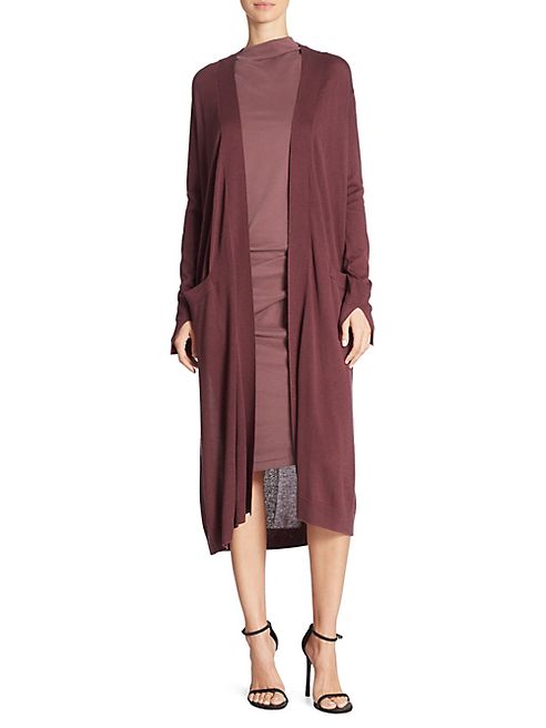 Halston Heritage - Open-Front Duster Cardigan