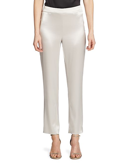 St. John - Cropped Satin Pants