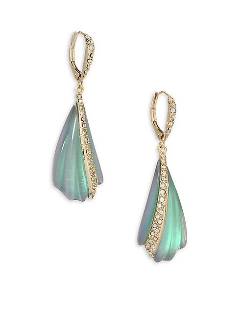 Alexis Bittar - Lucite Crystal-Encrusted Sculptural Drop Earrings