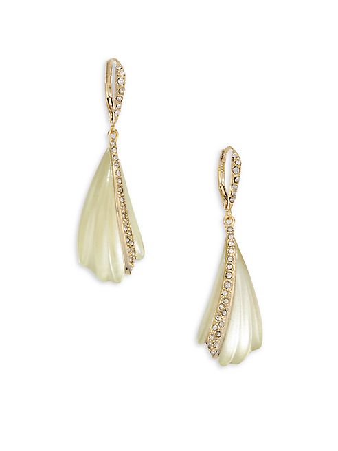 Alexis Bittar - Lucite Crystal-Encrusted Sculptural Drop Earrings