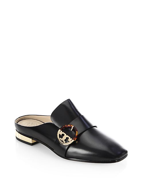 Tory Burch - Sidney Backless Leather Loafers