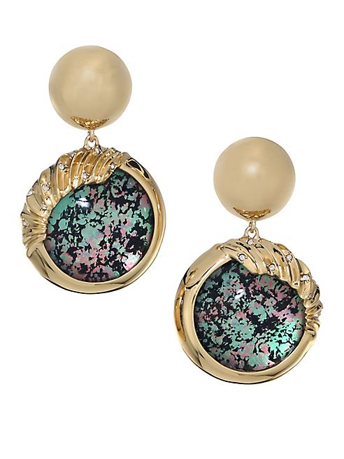 Alexis Bittar - Lucite Sculptural Sphere Dangling Drop Earrings