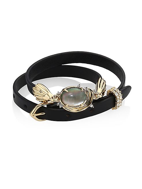 Alexis Bittar - Elements Golden Array Adjustable Wrap Bracelet/Choker